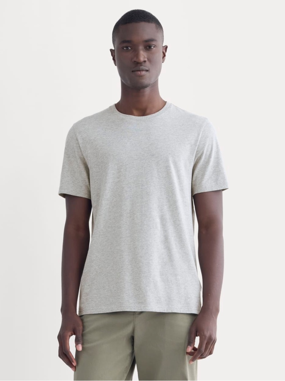 Everlane The Essential Organic Crew Heathered Grey Size S NWOT Men’s T-Shirt
